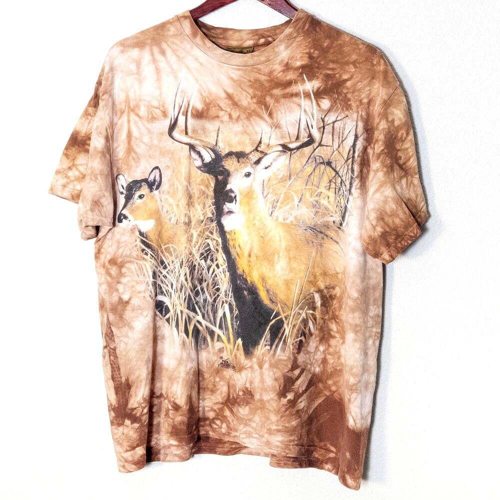 The Mountain Graphic Tee Wolf Nature Black XL Vintage Y2K Outdoors